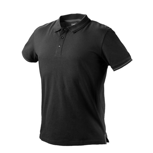 Polo-shirt Denim 100% bomuld L sort 1 stk.