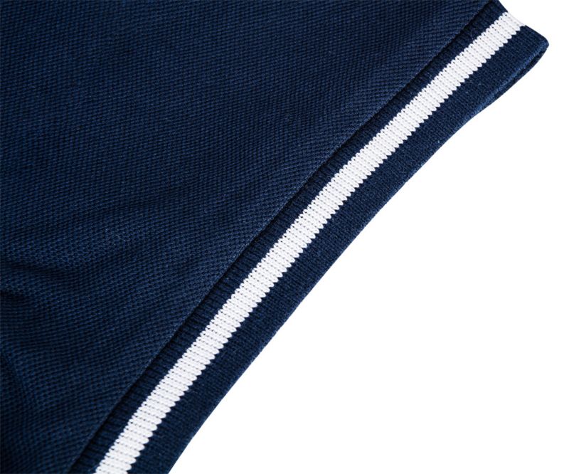 Polo t-shirt Denim med læderlogo i størrelse XXXL, navyblå, 1 stk.