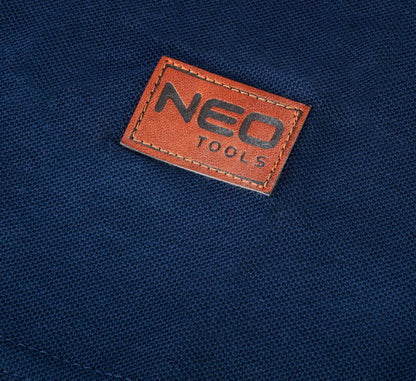 Polo t-shirt Denim med læderlogo i størrelse XXXL, navyblå, 1 stk.
