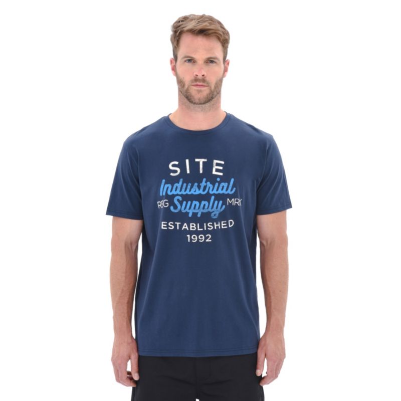 Site t-shirt i marineblå, str. M