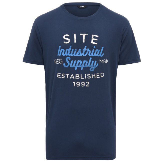 Site t-shirt navy blå XL