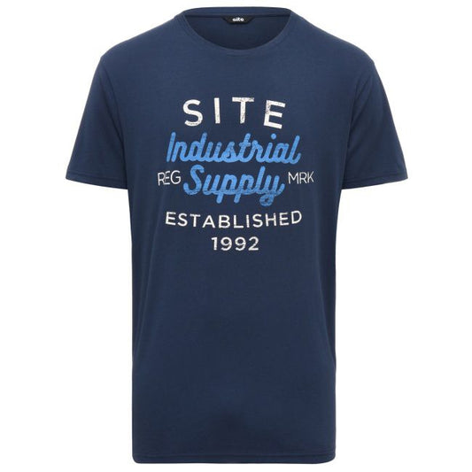 Site t-shirt navy blå XL