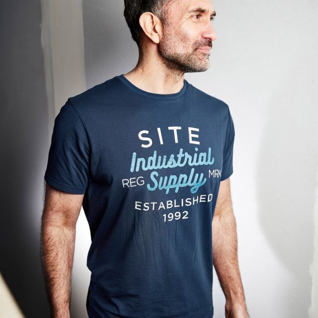 Site t-shirt navy blå XL