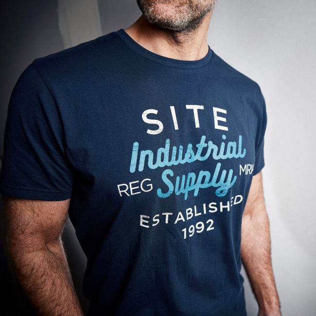 Site t-shirt navy blå XL