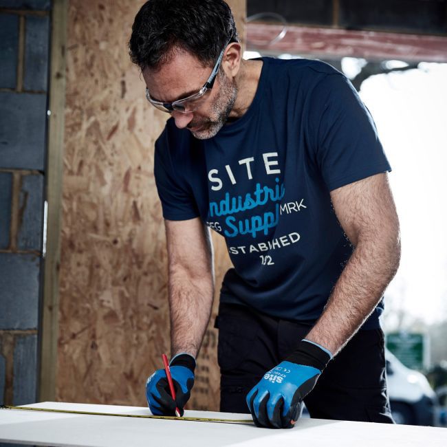 Site t-shirt navy blå XL