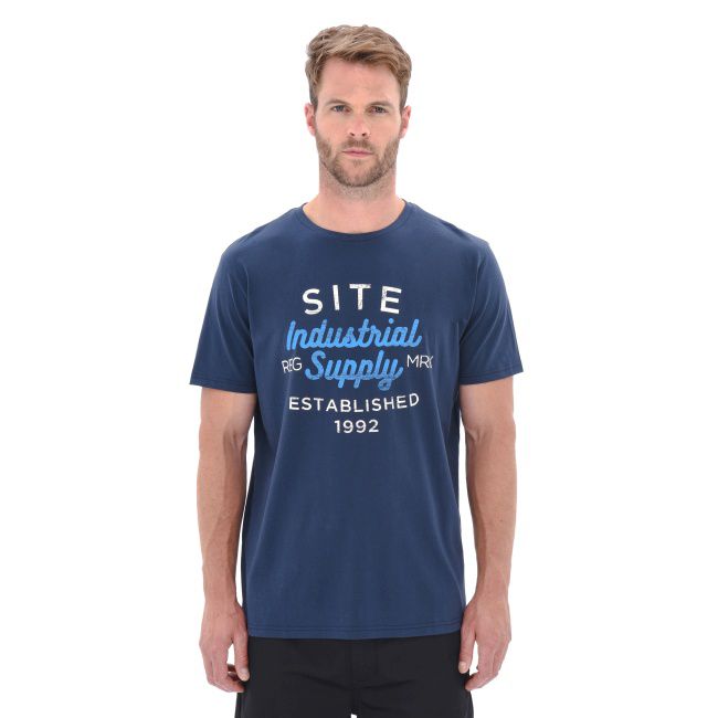 Site t-shirt navy blå XL