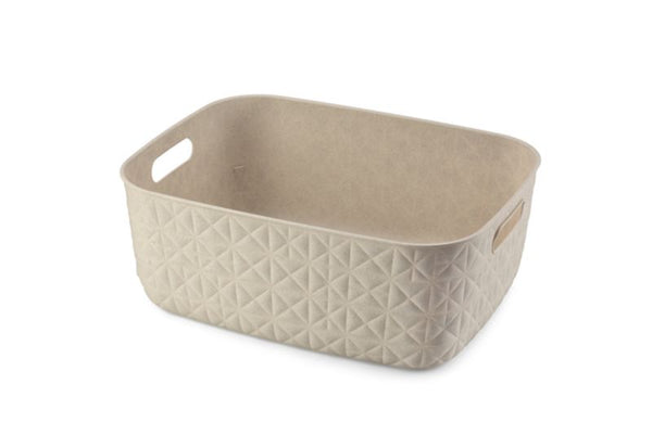 Opbevaringskurv 12,5 L Krem Polypropylen 38 x 28,2 x 14,2 cm