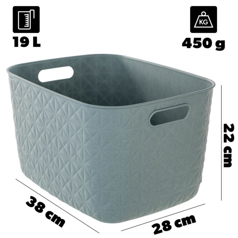 Curver Softex L opbevaringskurv 19L turkis