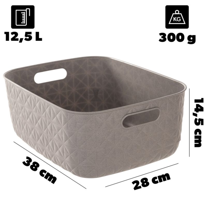 Curver Softex M opbevaringskurv 12,5 L beige, 1 stk.