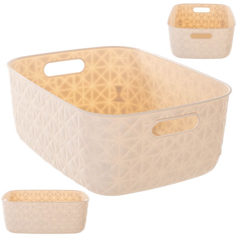 Curver Softex M opbevaringskurv 12,5 L kremfarvet