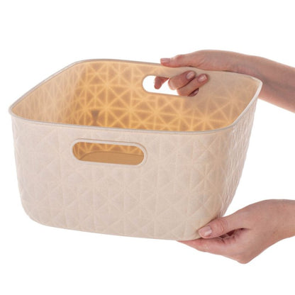 Curver Softex M opbevaringskurv 12,5 L kremfarvet