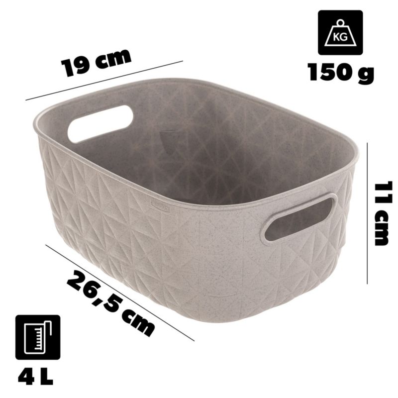 Curver Softex S opbevaringskurv 4L beige, 1 stk.