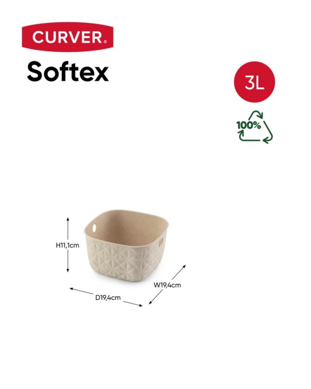 Curver Softex XS 3 l kurv i creme