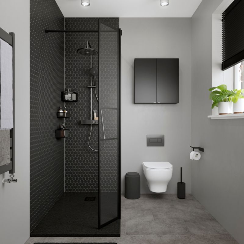 Deep GoodHome Elland L kurv i sort