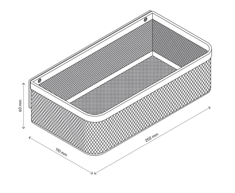 Brusekurv Elland S 20,2x10,7x6 cm Sort