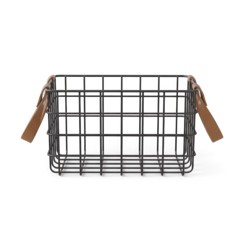 Metal opbevaringskurv Aetna 24 x 15 x 15 cm Sort