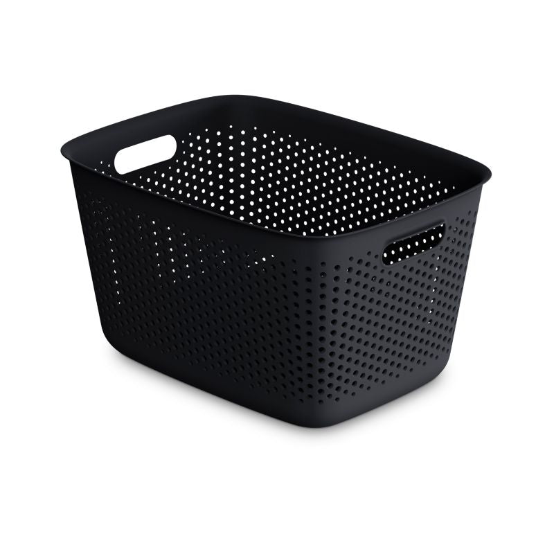 Opbevaringskurv 17 L Sort Polypropylen 39x29x22 cm | 5907564355506