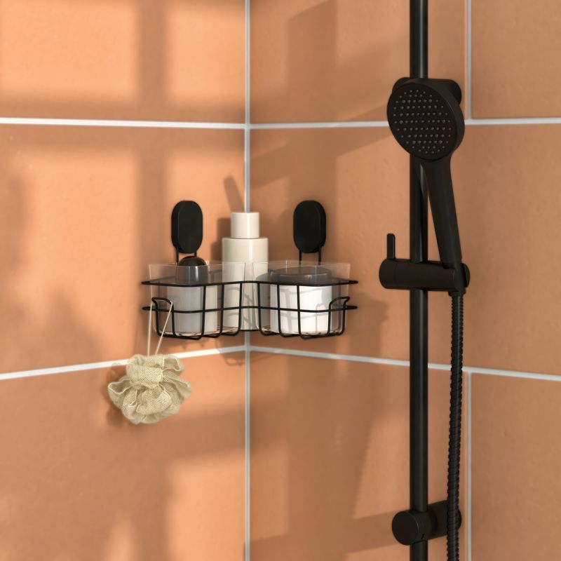 Hjørnebruserkurv Cavally 21,3x21,3x17,6 cm Sort | 5063022506665