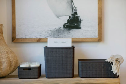 Rund kurv Curver Jute mørkegrå