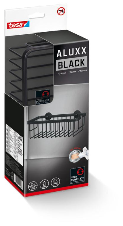 Tesa Aluxx enkelt kurv i mat-sort anodiseret aluminium