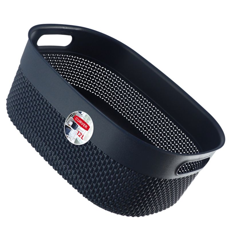 Rektangulær kurv 12L Curver Filo Recycled, mørkeblå