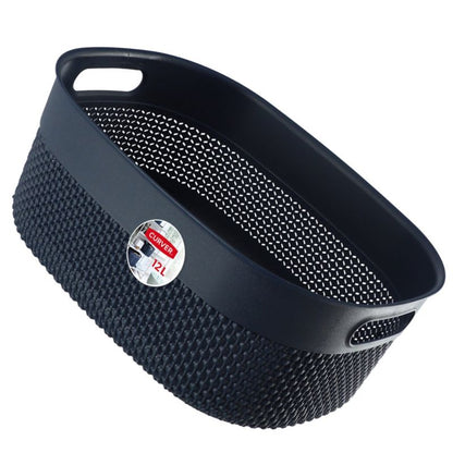 Rektangulær kurv 12L Curver Filo Recycled, mørkeblå