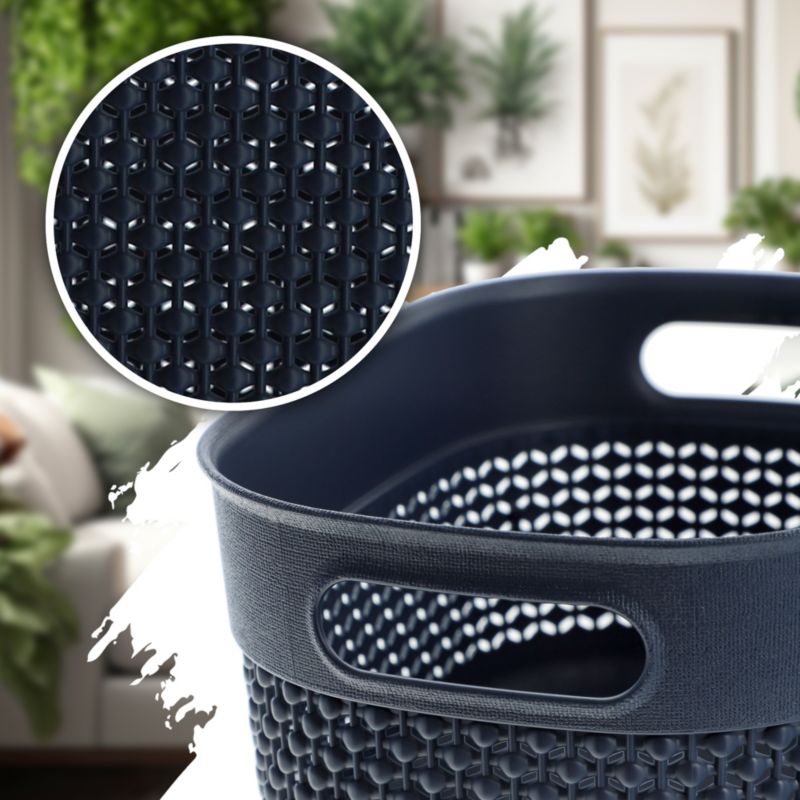 Rektangulær kurv 12L Curver Filo Recycled, mørkeblå