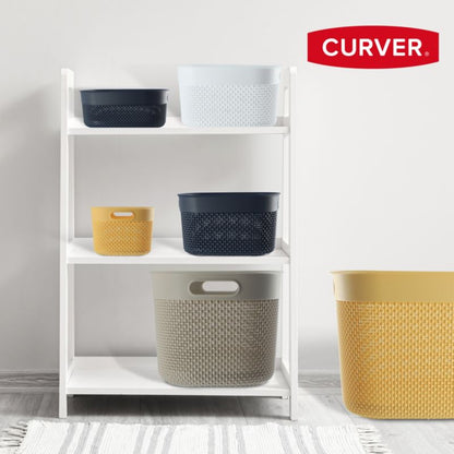 Rektangulær kurv 12L Curver Filo Recycled, mørkeblå