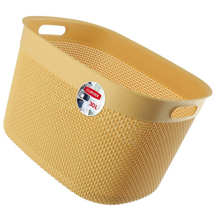 Rektangulær kurv 30L Curver Filo Recycled, gul