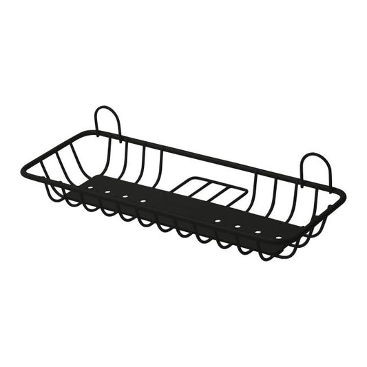 GoodHome Koros rektangulær kurv i sort