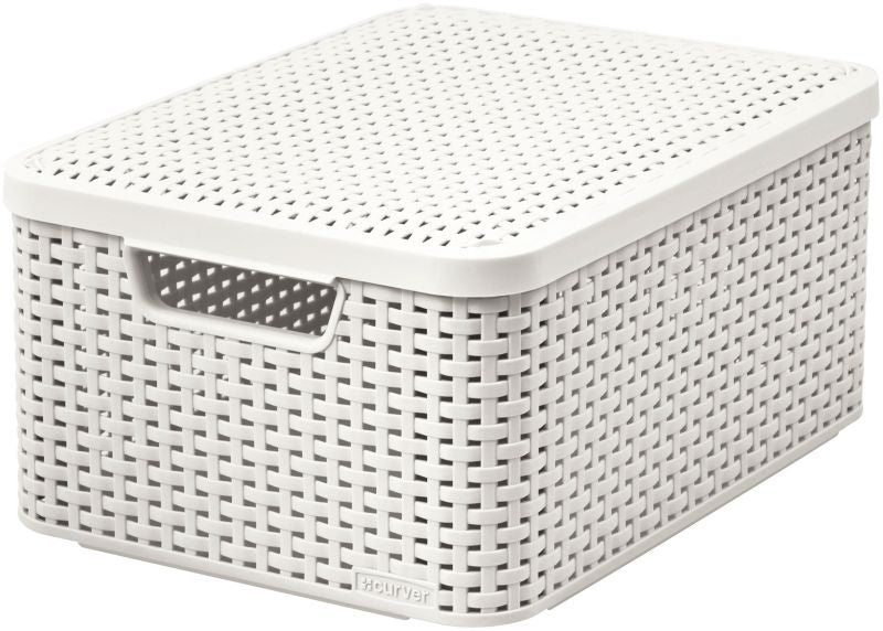 Curver Style M kurv med låg i creme