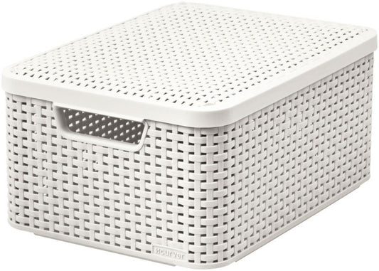 Curver Style M kurv med låg i creme