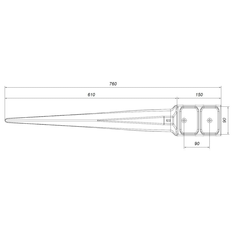 Eko stabiliseringsanker 4iQ 90x90x750 mm 1 stk.