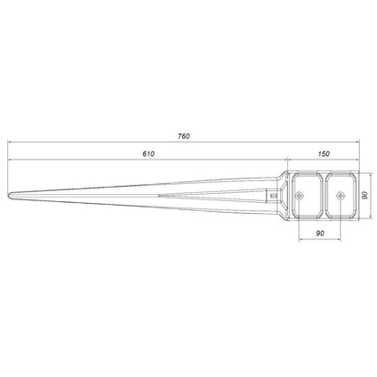 Eko stabiliseringsanker 4iQ 90x90x750 mm 1 stk.
