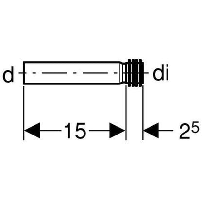 Tilslutningssæt til Urinal Sort 32 mm