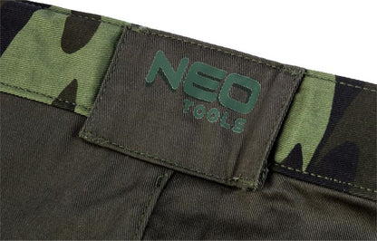 Korte unisex arbejdsshorts NEO TOOLS L Camo 1 stk.