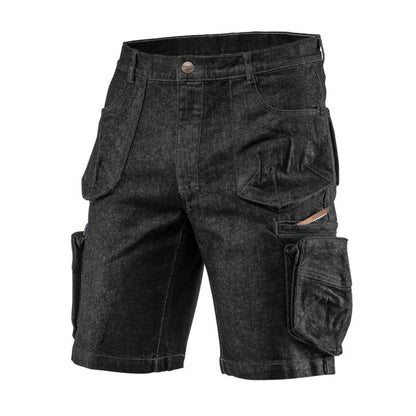 NEO TOOLS L DENIM BLACK unisex korte arbejdsbukser, sorte, str. L, 1 stk.