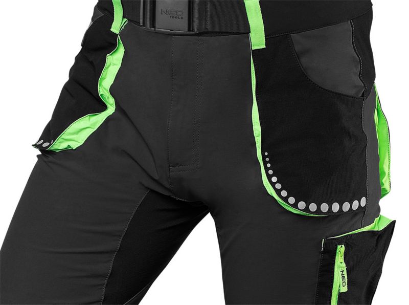Korte unisex-bukser NEO TOOLS XS PREMIUM, sorte, 1 stk.