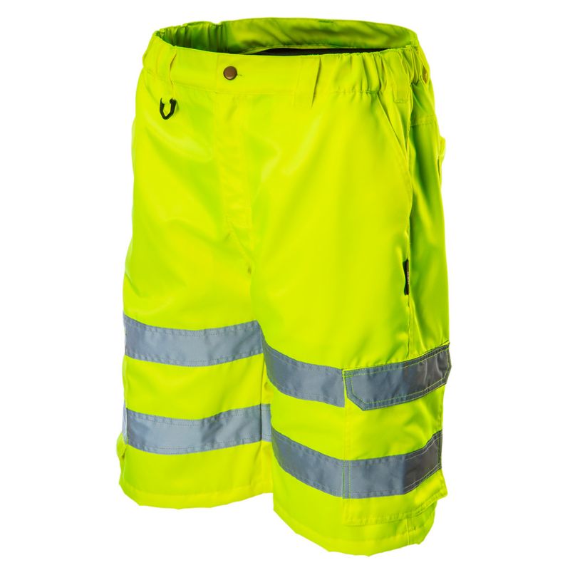 NEO TOOLS unisex korte arbejdsbukser XXL med høj synlighed, 1 stk.