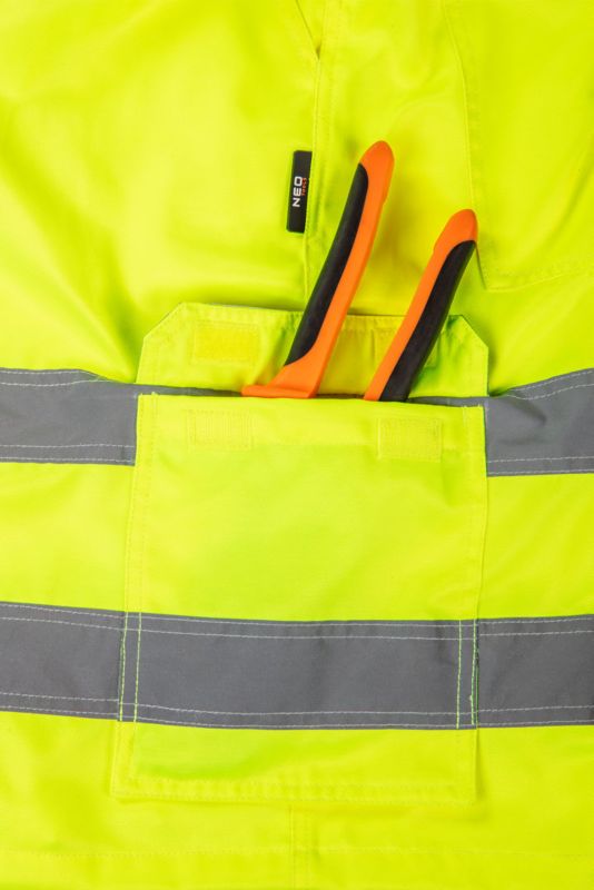 NEO TOOLS unisex korte arbejdsbukser XXL med høj synlighed, 1 stk.
