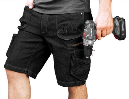 Unisex korte arbejdsbukser NEO TOOLS XXXL denim sort, sort 1 stk.