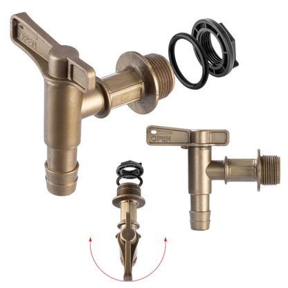 Kran Kadax til regnvandstank med ventil og 3/4" kobling – robust og funktionel