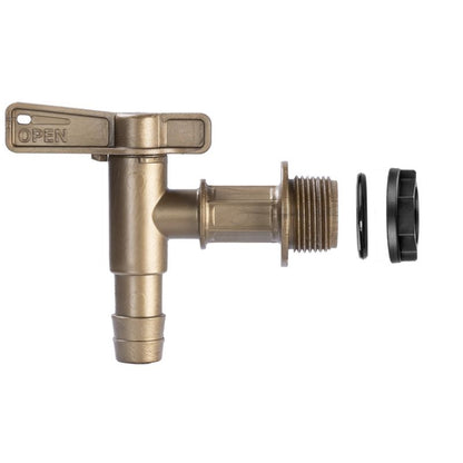 Kran Kadax til regnvandstank med ventil og 3/4" kobling – robust og funktionel