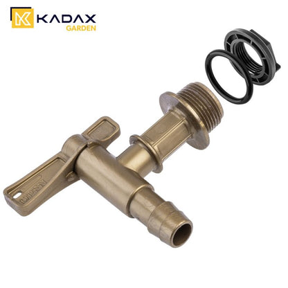 Kran Kadax til regnvandstank med ventil og 3/4" kobling – robust og funktionel