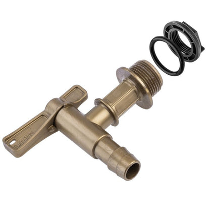 Kran Kadax til regnvandstank med ventil og 3/4" kobling – robust og funktionel