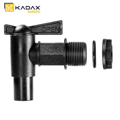 Kran Kadax til beholder – hane, ventil og 3/4" kobling til regnvandstønde