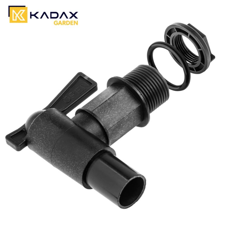 Kran Kadax til beholder – hane, ventil og 3/4" kobling til regnvandstønde