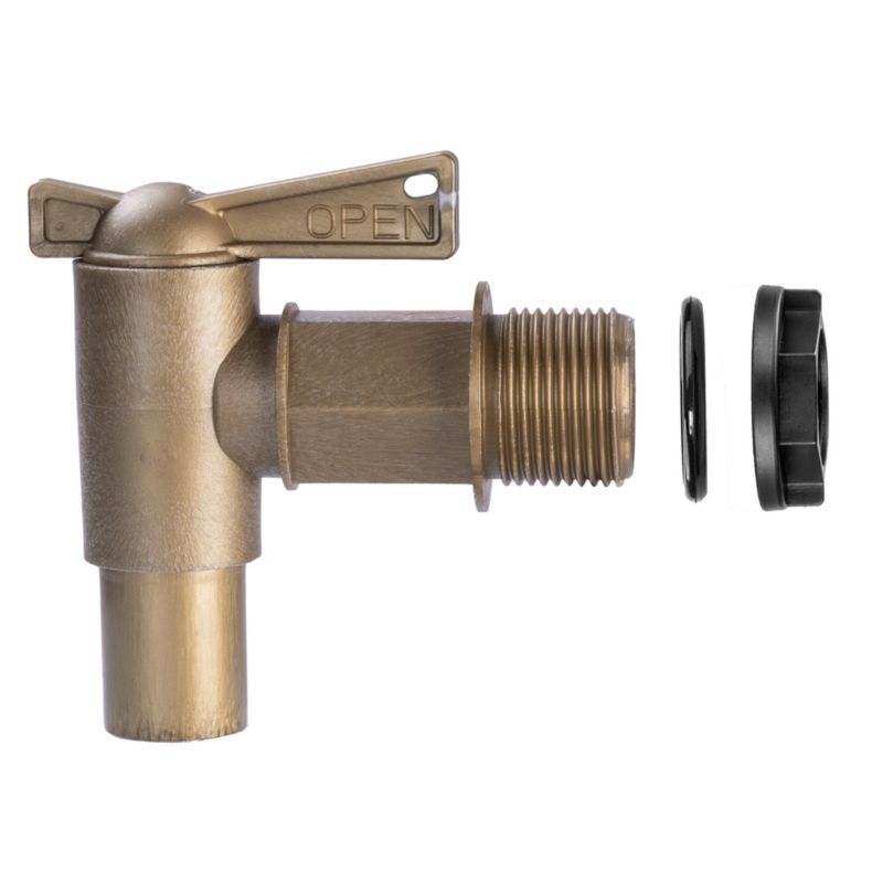 Kran Kadax til regnvandstank med ventil og 3/4" kobling – robust og funktionel