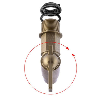 Kran Kadax til regnvandstank med ventil og 3/4" kobling – robust og funktionel