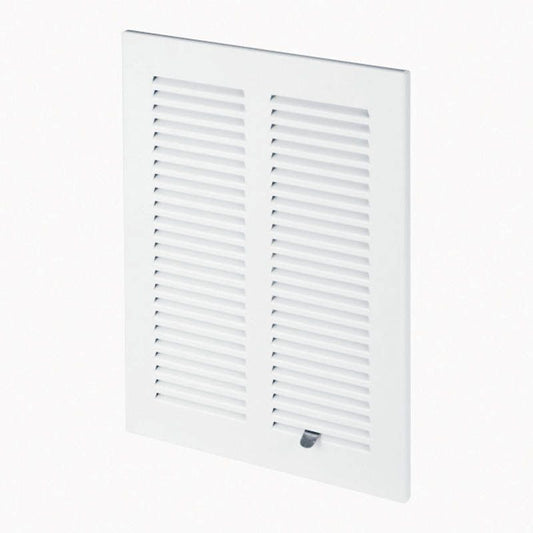 Dekorativ metalrist 14 x 21 cm med hvid jalousi